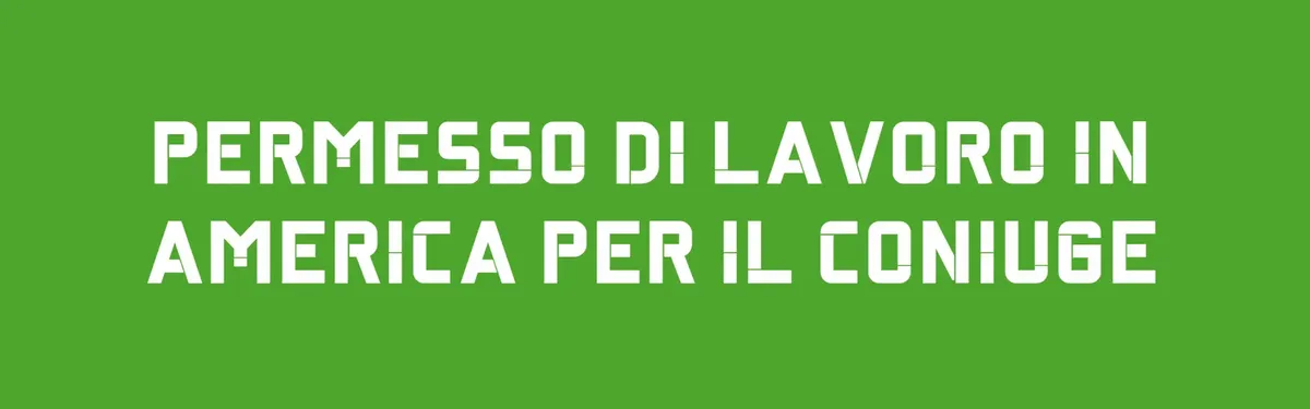 Il permesso di lavoro per il coniuge nel caso del visto E2, E1 e L1 per lavorare in America