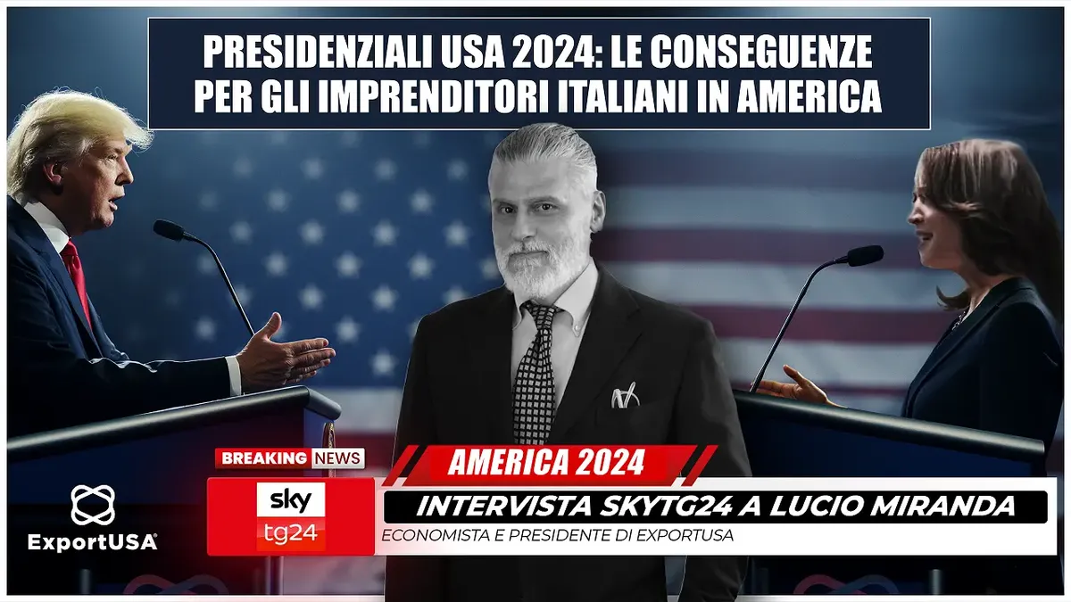 Lucio Miranda di ExportUSA intervistato da Sky tg24 sulle elezioni presidenziali americane