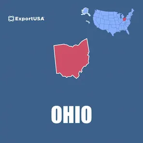 Mappa dell'Ohio dove aprire un impianto di produzione o uno stabilimento produttivo in America