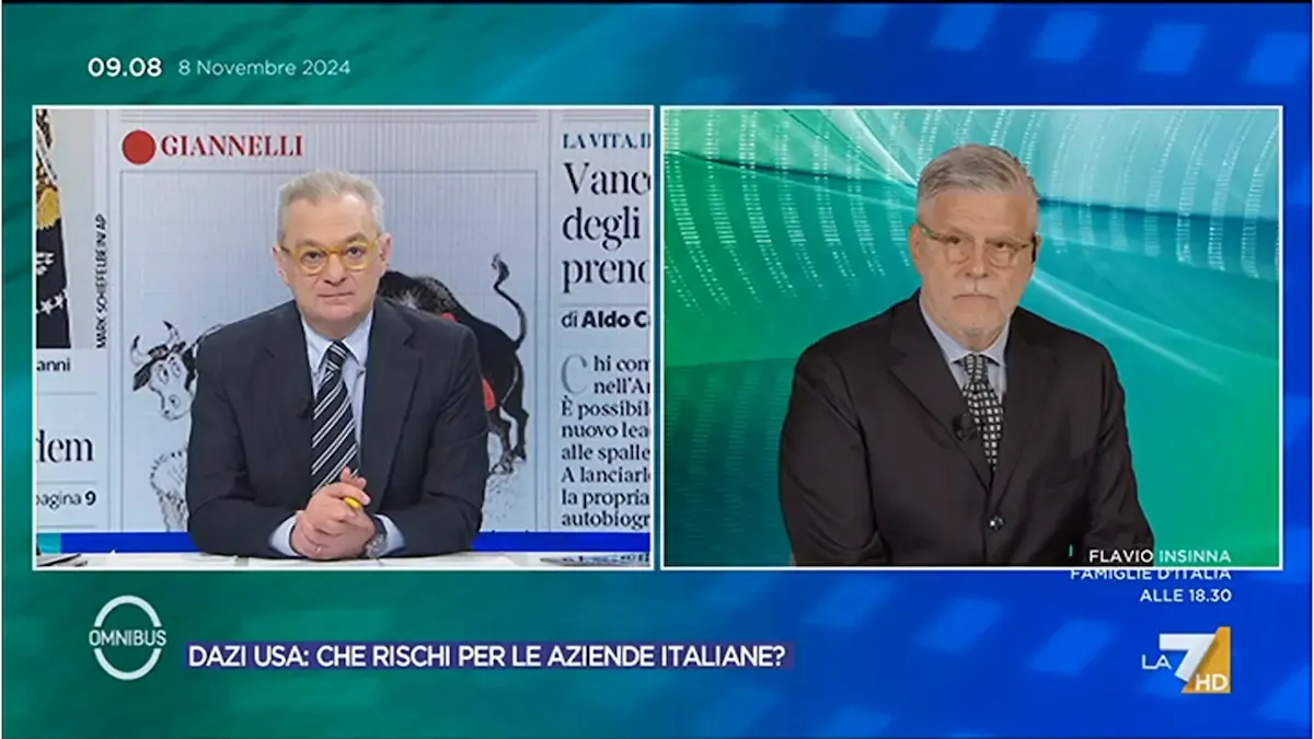 La7 intervista Lucio Miranda di ExportUSA nella trasmissione Omnibus